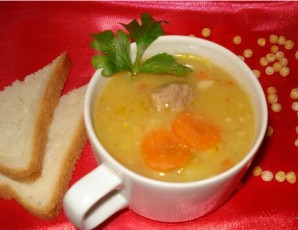 Гороховый суп с мясом в мультиварке - фото шаг 4