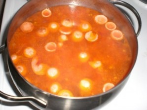 Итальянский суп с сосиской - фото шаг 8
