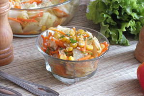 Салат с корейской капустой и кукурузой - фото шаг 10