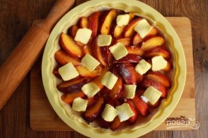 Персиковый пирог на слоеном тесте - фото шаг 3