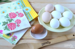 Пасхальные яйца с цветами - фото шаг 1