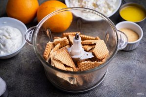 Творожный чизкейк с апельсиновым желе без выпечки - фото шаг 2