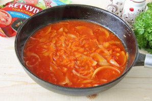 Тилапия в томатном соусе с кетчупом - фото шаг 6