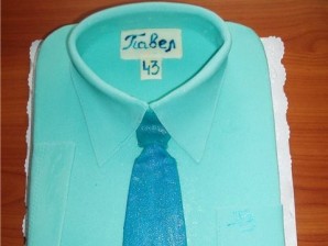Торт "Рубашка с галстуком" - фото шаг 14