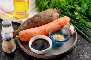 Салат из свеклы и моркови по-корейски - фото шаг 1