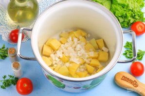 Постный суп с фасолью - фото шаг 3