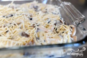 Кассероль из курицы, спагетти и грибов - фото шаг 6