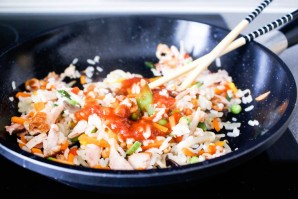 Омлет с рисом по-японски - фото шаг 5