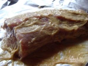 Запеченная свиная вырезка с горчицей и медом - фото шаг 3