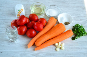 Заготовка из помидоров и моркови - фото шаг 1