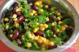 Салат с фасолью и кукурузой - фото шаг 4