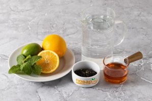 Холодный чай с лаймом и лимоном - фото шаг 1