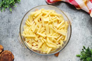 Курица с картошкой в микроволновке