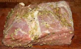 Тыква со свининой в духовке - фото шаг 2