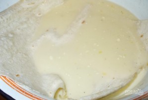 Сырный пирог из лаваша с зеленью - фото шаг 3