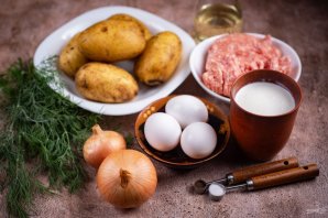 Фарш с картошкой в духовке