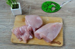 Куриные кармашки со шпинатом и чесноком - фото шаг 2