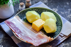 Картофельный мильфей с беконом - фото шаг 1