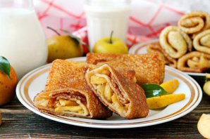 Блины с яблоками - фото шаг 15