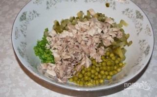 Зимний салат с курицей - фото шаг 3