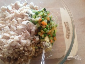Картофельно-рыбные котлеты с овощами в духовке - фото шаг 7