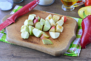 Икра из баклажанов с яблоками на зиму - фото шаг 3