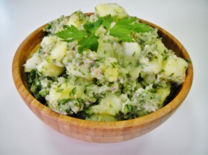 Картофельный салат с луком - фото шаг 5