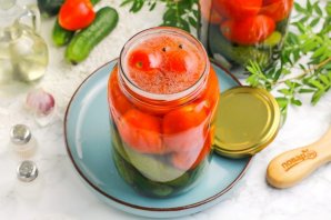 Помидоры с огурцами (закатки) - фото шаг 8