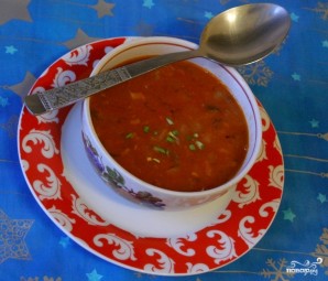 Томатный суп с фасолью - фото шаг 7