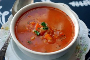 Суп с овощами и ячменем - фото шаг 12