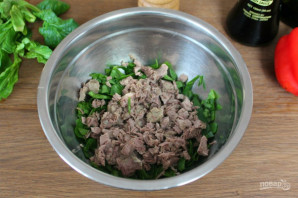 Салат с мясом и соевым соусом - фото шаг 3
