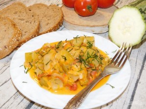 Гарнир из кабачков с овощами в сливках - фото шаг 5