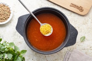 Турецкий суп из зеленой чечевицы - фото шаг 7