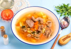 Суп из консервированной фасоли с мясом - фото шаг 7