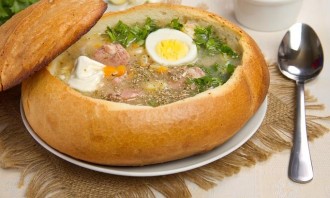 Суп в хлебе по-польски - фото шаг 9