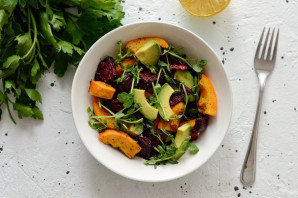 Салат из свеклы, тыквы и авокадо - фото шаг 6