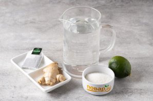 Имбирно-лаймовый лимонад на основе зеленого чая - фото шаг 1