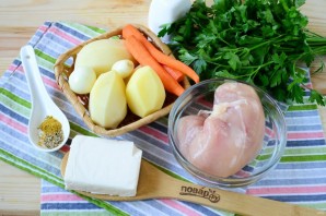 Сырный суп с морковкой - фото шаг 1