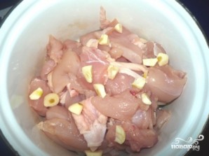 Шашлык из курицы на сковороде - фото шаг 4