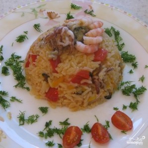 Рис с морепродуктами в мультиварке - фото шаг 9