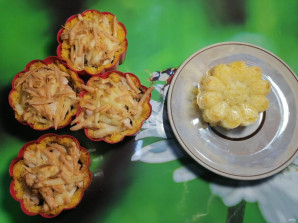 Корзиночки из поленты "Bravolli" c соленными грибами и курицей - фото шаг 11