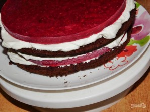 Торт с ягодной прослойкой - фото шаг 8