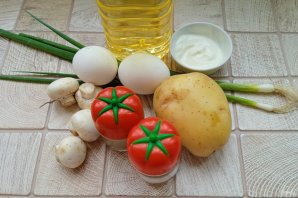 Салат с картошкой и грибами - фото шаг 1