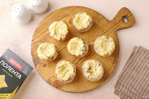 Шампиньоны фаршированные полентой "Bravolli" - фото шаг 6