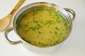 Картофельный суп с макаронами - фото шаг 5