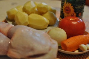 Курица с овощами в пакете для запекания - фото шаг 1