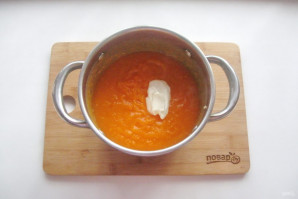 Тыквенный суп со сметаной - фото шаг 10