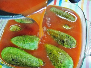 Фаршированные кабачки в томатном соусе - фото шаг 6