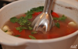 Томатный суп с мясом - фото шаг 10
