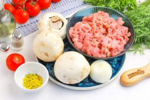 Мясной фарш с грибами - фото шаг 1